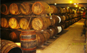 Wooden whisky casks help impart flavor. Learn more about the chemistry of whisky in the Prospector Knowledge Center.